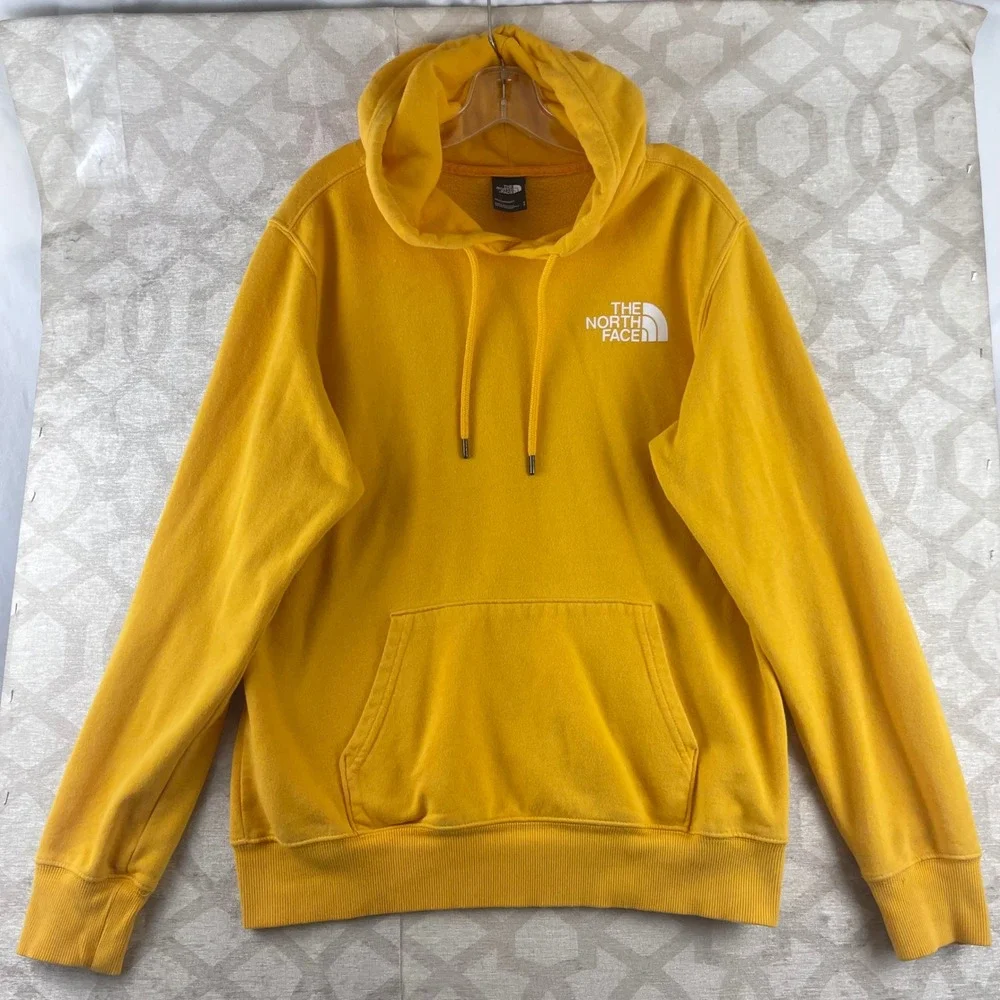 The North Face Box NSE Mens Yellow Graphic‎ Logo Hoodie Small